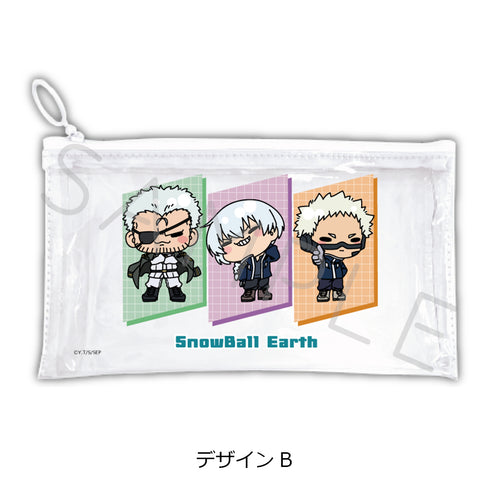 『スノウボールアース』フラットクリアポーチ デザインB