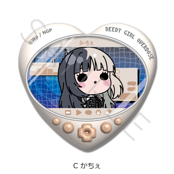 『NEEDY GIRL OVERDOSE』ハート型缶バッジ C かちぇ