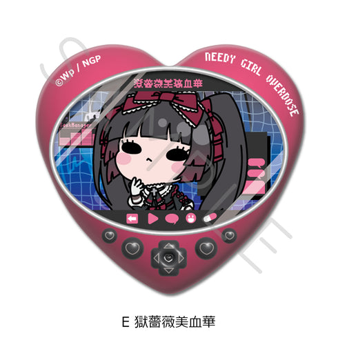 『NEEDY GIRL OVERDOSE』ハート型缶バッジ E 獄薔薇美血華