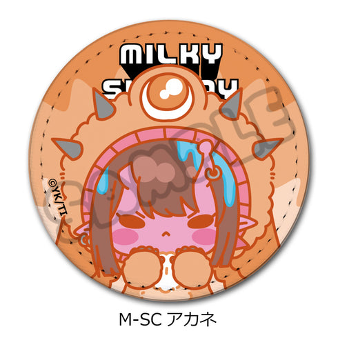 『銀河特急 ミルキー☆サブウェイ』レザーバッジ(丸形)(mochocho第2弾) M-SC アカネ