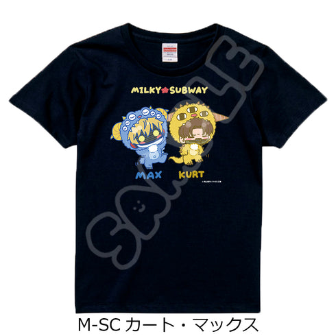 『銀河特急 ミルキー☆サブウェイ』Tシャツ(mochocho第2弾) M-SC カート・マックス ブラック XLサイズ
