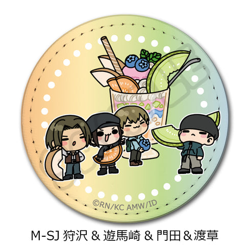『デュラララ!!×2』第2弾 レザーバッジ(丸形) M-SJ 狩沢&遊馬崎&門田&渡草