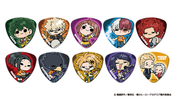 『僕のヒーローアカデミア』文化祭mochocho トレーディングピック型缶バッジ【全10種】BOX