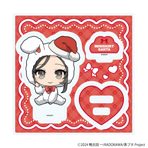 『青春ブタ野郎はサンタクロースの夢を見ない』アクリルスタンドプレート07/ミニスカサンタ ホワイトウィンターver.(ミニキャライラスト)