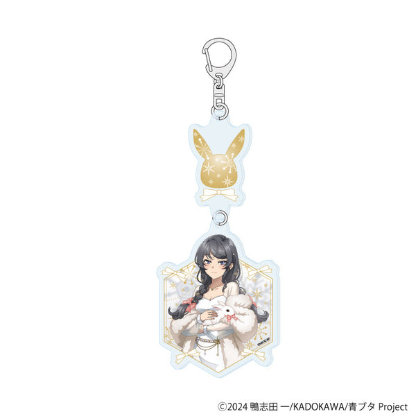 『青春ブタ野郎はサンタクロースの夢を見ない』連結アクリルキーホルダー01/桜島麻衣 ホワイトウィンターver.(描き下ろしイラスト)