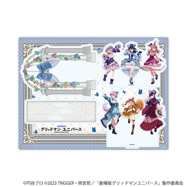 『グリッドマンユニバース』アクリルジオラマ02/集合デザイン ケモミミロリィタver.(描き下ろしイラスト)