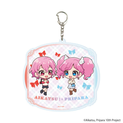 『アイカツ!×プリパラ THE MOVIE -出会いのキセキ!-』デカアクリルキーホルダー06/まどか&レオナ(ミニキャライラスト)