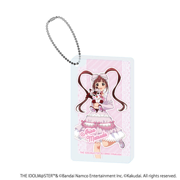 『アイドルマスター ミリオンライブ!×クッピーラムネ』アクリルブロックキーホルダー01/松田 亜利沙×ラム(描き下ろしイラスト)