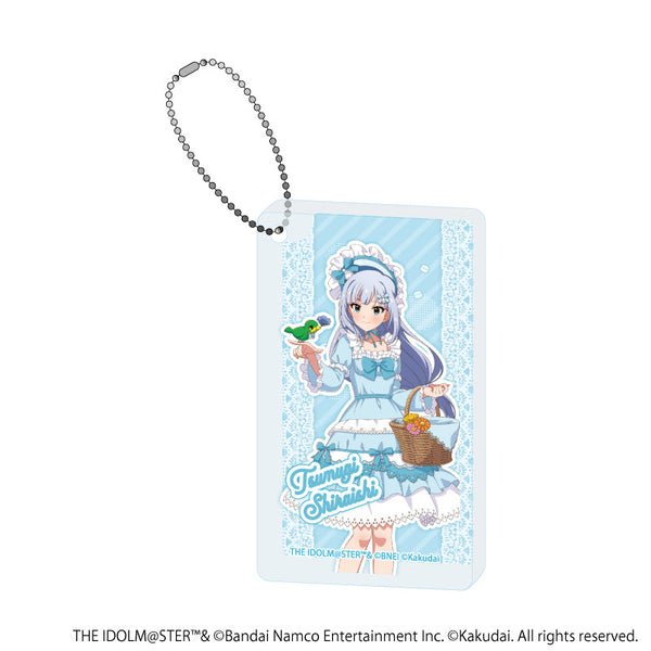 『アイドルマスター ミリオンライブ!×クッピーラムネ』アクリルブロックキーホルダー03/白石 紬×ピッピ(描き下ろしイラスト)
