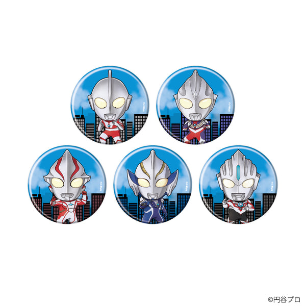 『ウルトラマンシリーズ』缶バッジ10/コンプリートセット(全5種)(ミニキャライラスト)