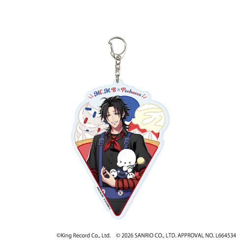 『ヒプノシスマイク SANRIO NAKAYOKU EDIT』デカアクリルキーホルダー02/山田 二郎×ポチャッコ(コラボイラスト)
