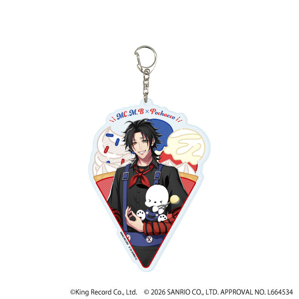 『ヒプノシスマイク SANRIO NAKAYOKU EDIT』デカアクリルキーホルダー02/山田 二郎×ポチャッコ(コラボイラスト)