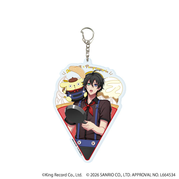 『ヒプノシスマイク SANRIO NAKAYOKU EDIT』デカアクリルキーホルダー03/山田 三郎×ポムポムプリン(コラボイラスト)