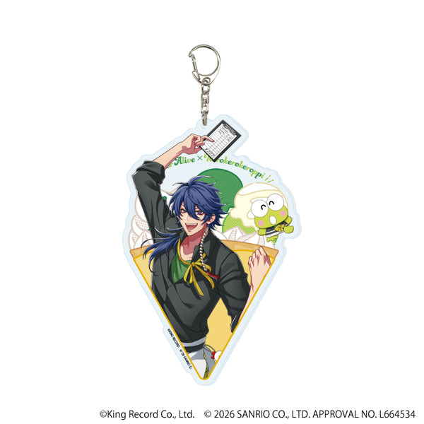 『ヒプノシスマイク SANRIO NAKAYOKU EDIT』デカアクリルキーホルダー09/有栖川 帝統×けろけろけろっぴ(コラボイラスト)