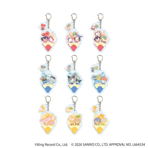 『ヒプノシスマイク SANRIO NAKAYOKU EDIT』パーツ付きアクリルキーホルダー01/コンプリートセット(全9種)(コラボイラスト)