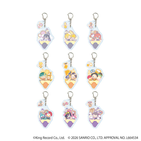 『ヒプノシスマイク SANRIO NAKAYOKU EDIT』パーツ付きアクリルキーホルダー02/コンプリートセット(全9種)(コラボイラスト)