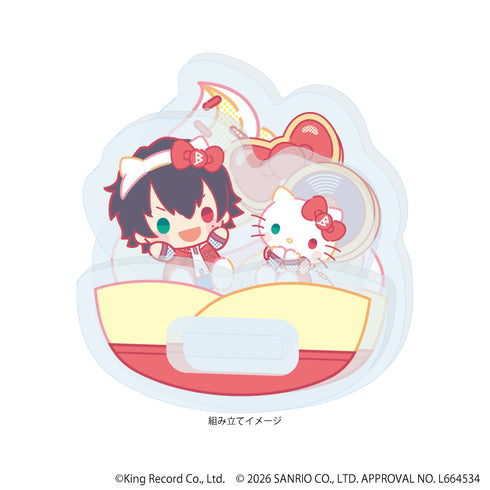 『ヒプノシスマイク SANRIO NAKAYOKU EDIT』ゆらゆらアクリルスタンド01/山田 一郎×ハローキティ(コラボイラスト)