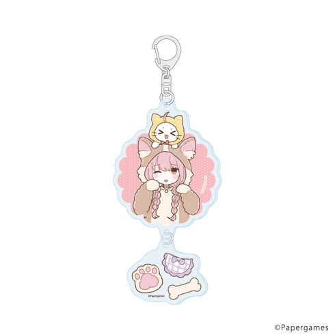 『シャイニングニキ』連結アクリルキーホルダー04/ニキ&モモ 犬ver.(グラフアートイラスト)