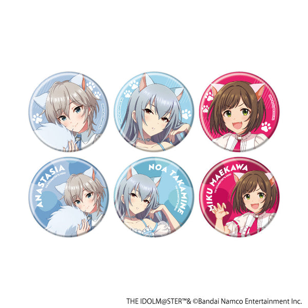 『アイドルマスター シンデレラガールズ』缶バッジ17/猫ver. コンプリートセット(全6種)(描き下ろしイラスト)