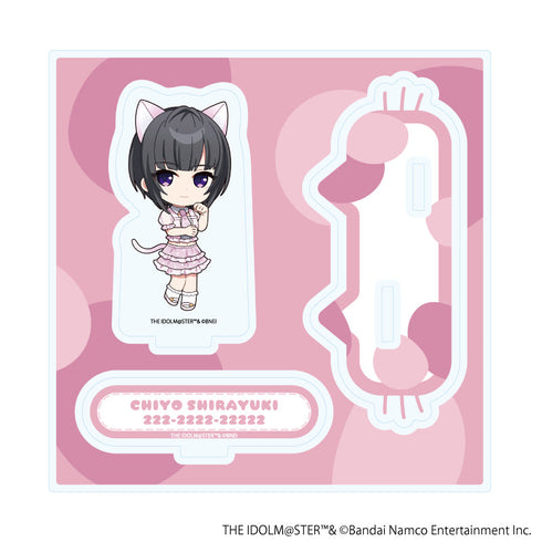 『アイドルマスター シンデレラガールズ』アクリルスタンドプレート18/白雪千夜 猫ver.(ミニキャライラスト)