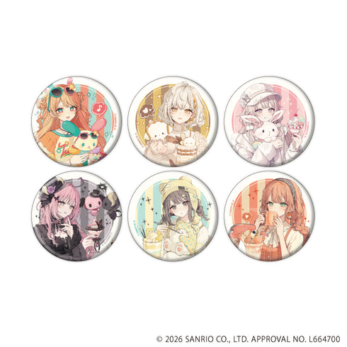 『赤倉×サンリオキャラクターズ』缶バッジ06/コンプリートセット(全6種)(コラボイラスト)