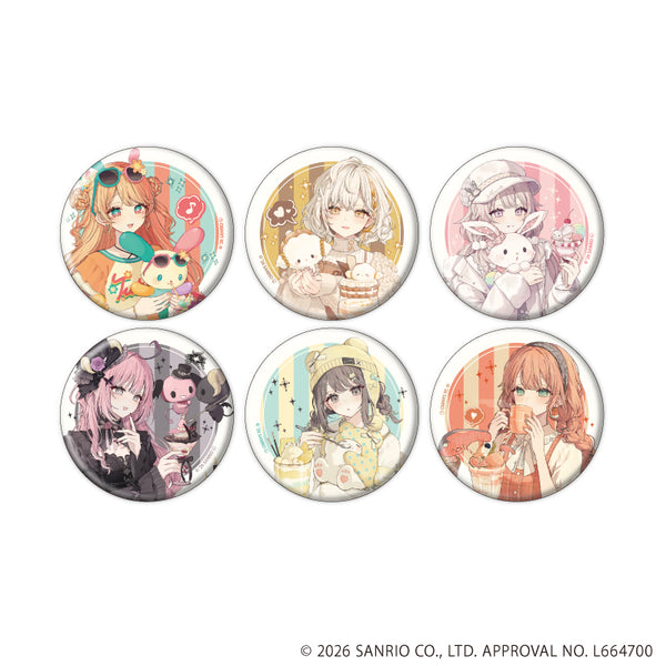 『赤倉×サンリオキャラクターズ』缶バッジ06/コンプリートセット(全6種)(コラボイラスト)