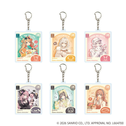 『赤倉×サンリオキャラクターズ』アクリルキーホルダー06/ブラインド(全6種)(コラボイラスト)【BOX】【202610再販】