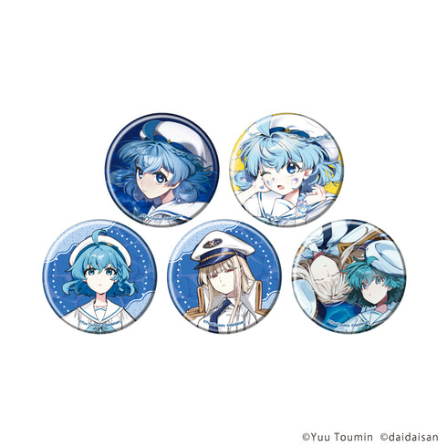 "Aquarium Doesn't Dance" Pin Badge 01 / Complete Set (5 Varieties) (Official Artwork)