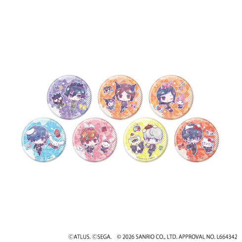 『P30th×サンリオキャラクターズ』ホログラム缶バッジ(57mm)01/ブラインド(全7種)(コラボイラスト)【BOX】【202610再販】