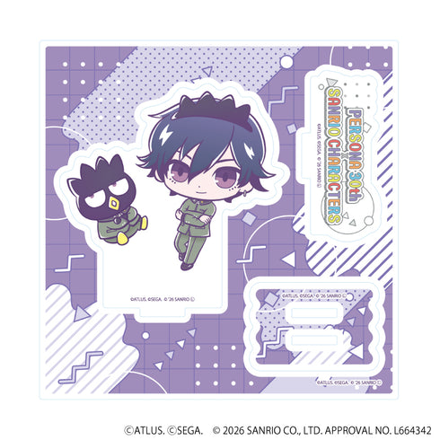 『P30th×サンリオキャラクターズ』アクリルスタンドプレート01/P1主人公・バッドばつ丸(コラボイラスト)