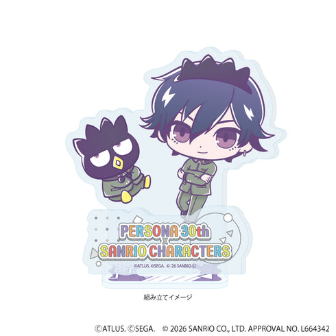 『P30th×サンリオキャラクターズ』アクリルスタンドプレート01/P1主人公・バッドばつ丸(コラボイラスト)