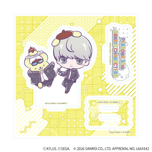『P30th×サンリオキャラクターズ』アクリルスタンドプレート06/P4主人公・ポムポムプリン(コラボイラスト)【202610再販】