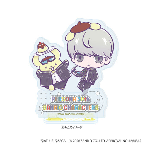 『P30th×サンリオキャラクターズ』アクリルスタンドプレート06/P4主人公・ポムポムプリン(コラボイラスト)【202610再販】