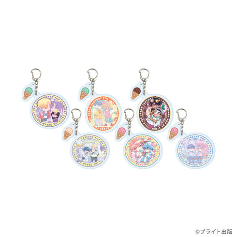 『Tulle Ice Cream Factory -7th Anniversary-』パーツ付きアクリルキーホルダー03/コンプリートセット(全6種)(描き下ろしイラスト)
