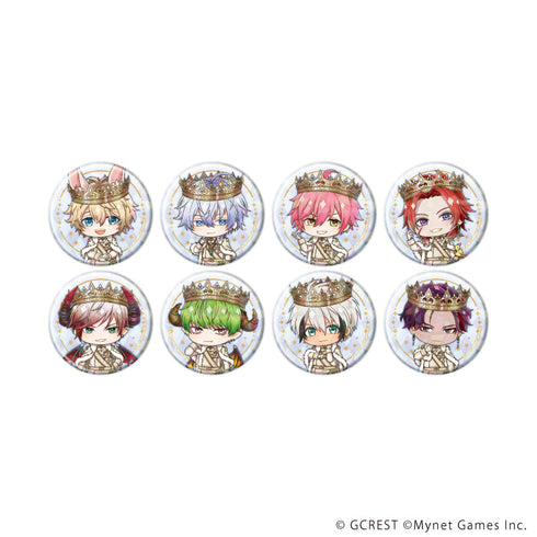 『夢王国と眠れる100人の王子様』ホログラム缶バッジ(57mm)18/コンプリートセット(全8種)(ミニキャライラスト)