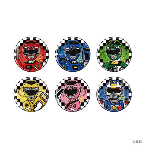 『激走戦隊カーレンジャー』缶バッジ01/コンプリートセット(全6種)(グラフアートイラスト)