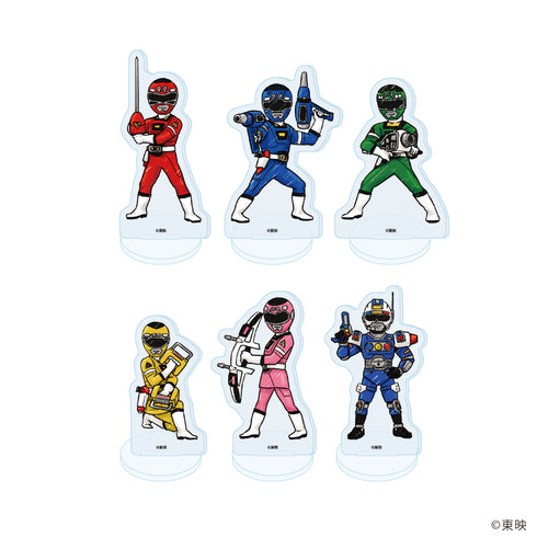 『激走戦隊カーレンジャー』アクリルぷちスタンド01/コンプリートセット(全6種)(グラフアートイラスト)