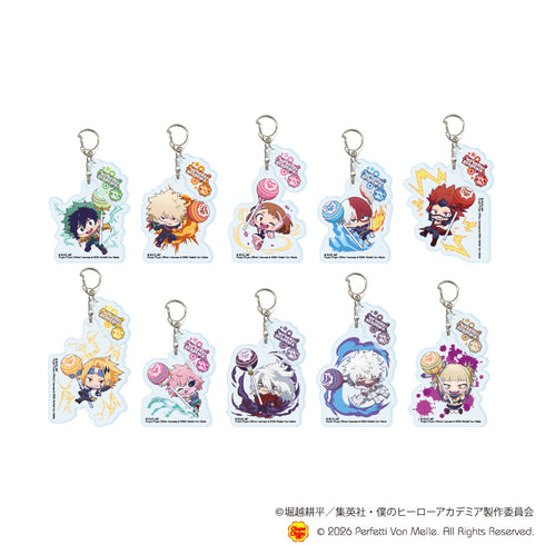 『僕のヒーローアカデミア×チュッパチャプス』パーツ付きアクリルキーホルダー01/コンプリートセット(全10種)(ミニキャライラスト)