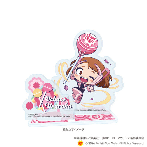 『僕のヒーローアカデミア×チュッパチャプス』アクリルスタンドプレート03/麗日 お茶子(ミニキャライラスト)