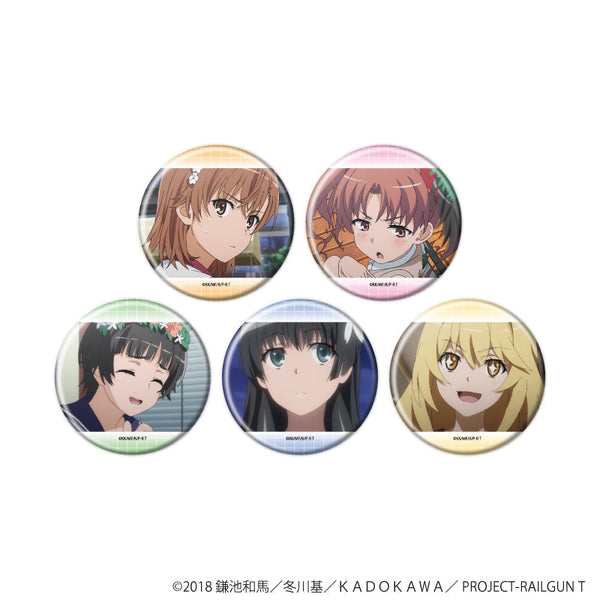 『とある科学の超電磁砲T』缶バッジ28/コンプリートセット(全5種)(場面写イラスト)