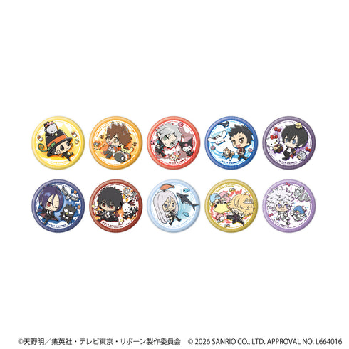 『家庭教師ヒットマンREBORN!×SANRIO CHARACTERS』缶バッジ07/コンプリートセット(全10種)(コラボイラスト)