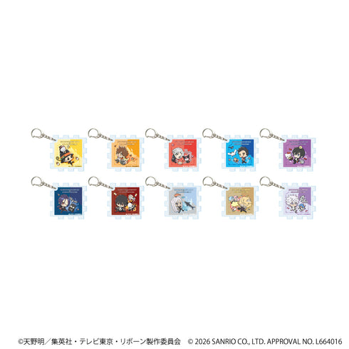 『家庭教師ヒットマンREBORN!×SANRIO CHARACTERS』アクリルキューブキーホルダー01/コンプリートセット(全10種)(コラボイラスト)