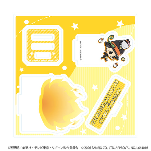 『家庭教師ヒットマンREBORN!×SANRIO CHARACTERS』アクリルスタンドプレート01/リボーン×ニャニィニュニェニョン(コラボイラスト)