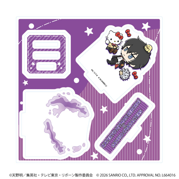 『家庭教師ヒットマンREBORN!×SANRIO CHARACTERS』アクリルスタンドプレート05/雲雀恭弥×ハローキティ(コラボイラスト)