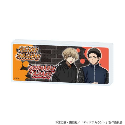 "Dead Account" Mini Acrylic Block 03 / Renri Hazumi & Yomaru Aizuki Street Fashion Ver. (Original Illustration)
