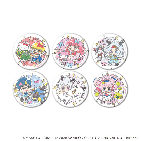『金色のガッシュ!!×サンリオキャラクターズ』ホログラム缶バッジ(57mm)01/vol.01コンプリートセット(全6種)(コラボイラスト)