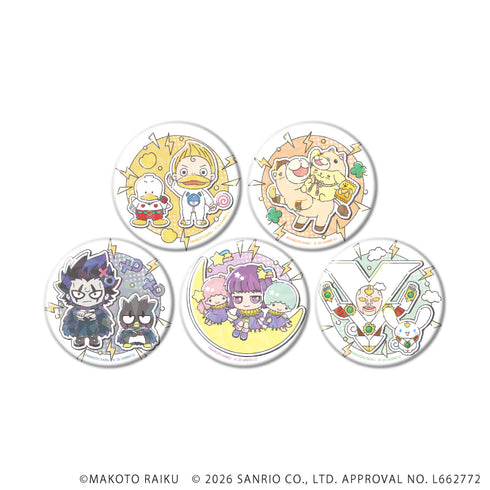 『金色のガッシュ!!×サンリオキャラクターズ』ホログラム缶バッジ(57mm)02/vol.02コンプリートセット(全5種)(コラボイラスト)