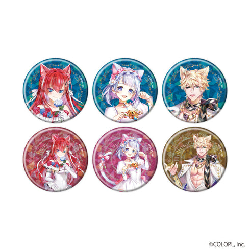 『白猫プロジェクト』ホログラム缶バッジ(57mm)05/猫の日ver. コンプリートセット(全6種)(描き下ろしイラスト)