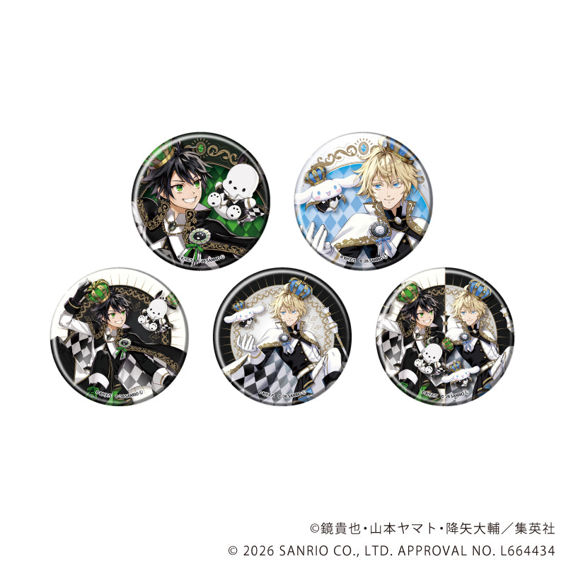 終わりのセラフ サンリオアニメストア マット加工缶バッジ BOX 6点 終わりのセラフ×サンリオキャラクターズ』マット加工缶バッジ(57mm)01