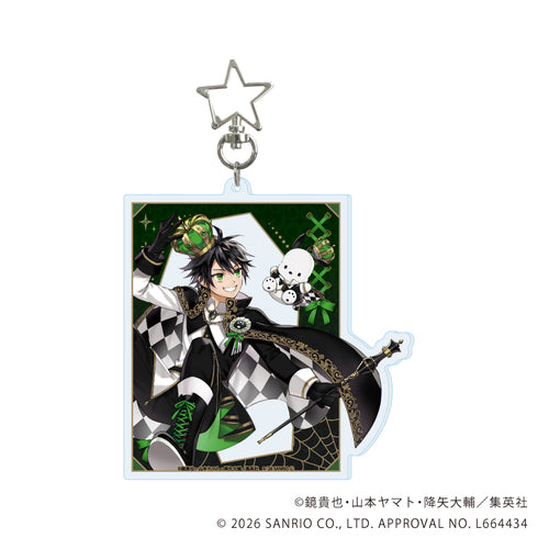 『終わりのセラフ×サンリオキャラクターズ』星型ナスカン付きデカアクリルキーホルダー01/百夜優一郎×ポチャッコ(コラボイラスト)